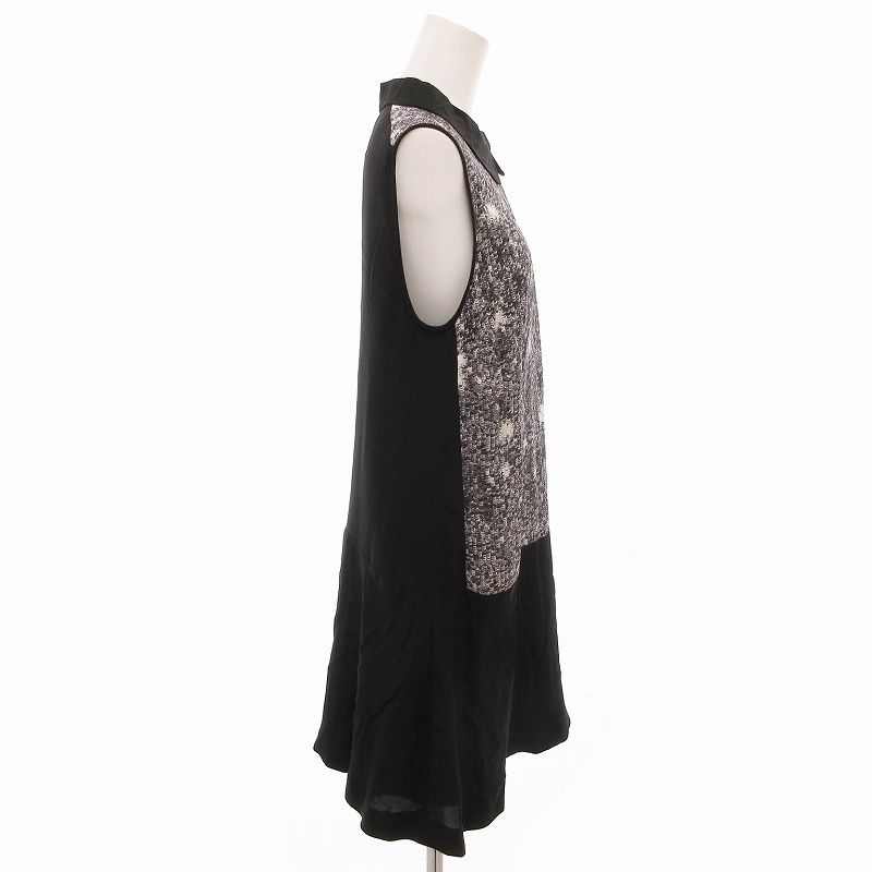 美品 マークジェイコブス シルク 総柄 ロング ノースリーブ ワンピース 美品 マークジェイコブス シルク 総柄 ロング ノースリーブ