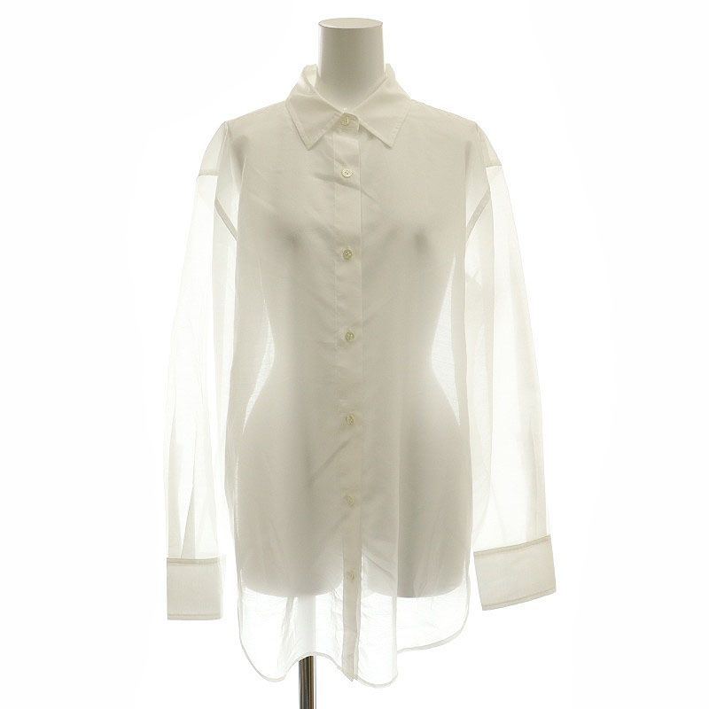セオリー Theory 24SS Sheer Shirting BF Shirt シャツ シアー 長袖 S 白 ホワイト /HK ■OS レディース セオリー Theory 24SS Sheer Shirting BF Shirt シャツ 長袖