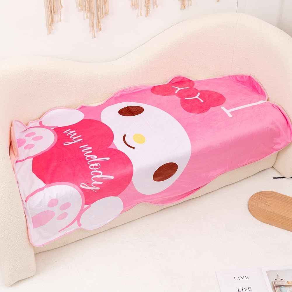 【特価商品】Pearlona 掛ふとん 夏用 冷房対策 ひざ掛け ブランケット 毛布 シングル 軽量 ハンギョドン 小さめ かわいい おもしろい クロミ 洗える おしゃれ アニメ マイメロディ キャラクタ