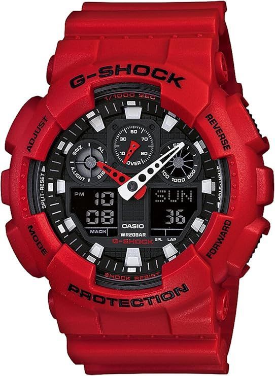 GA-100B-4AJF メンズ レッド
