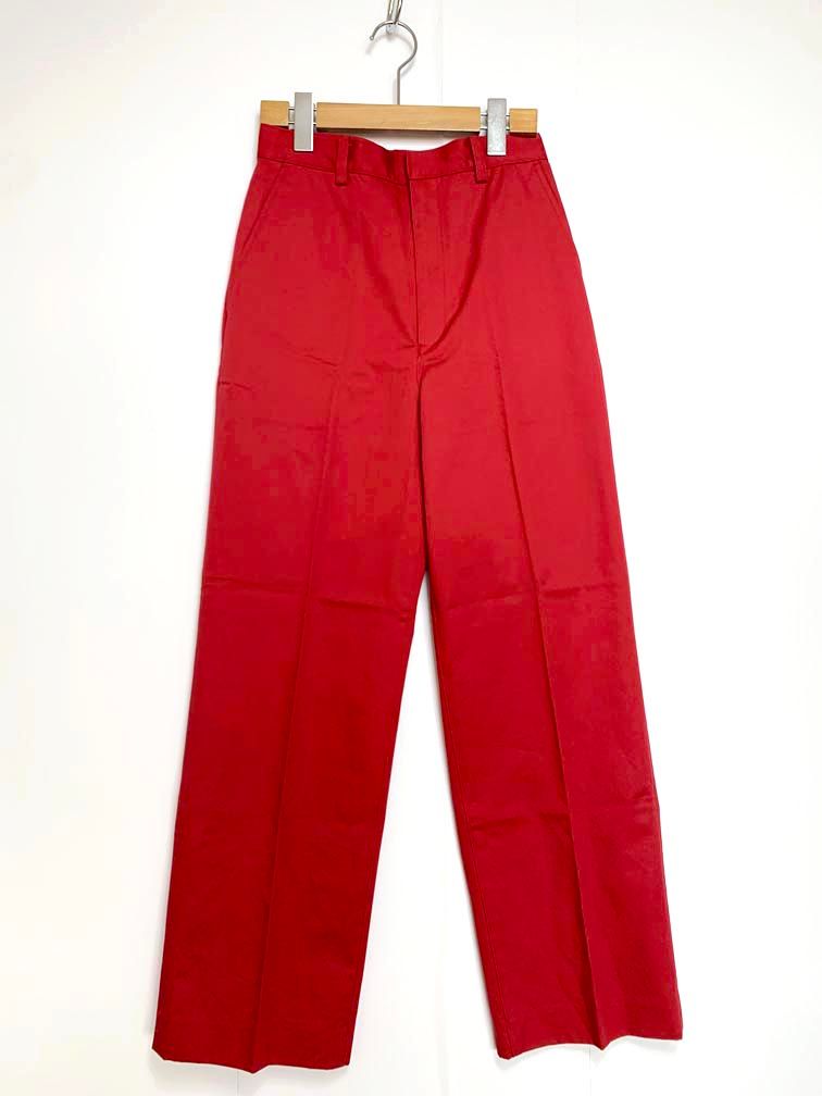 Steven Alan スティーブンアラン 8214-217-0556 定価17600円 COTTON CHINO TROUSERS パンツ sizeS/赤 ■■レディース