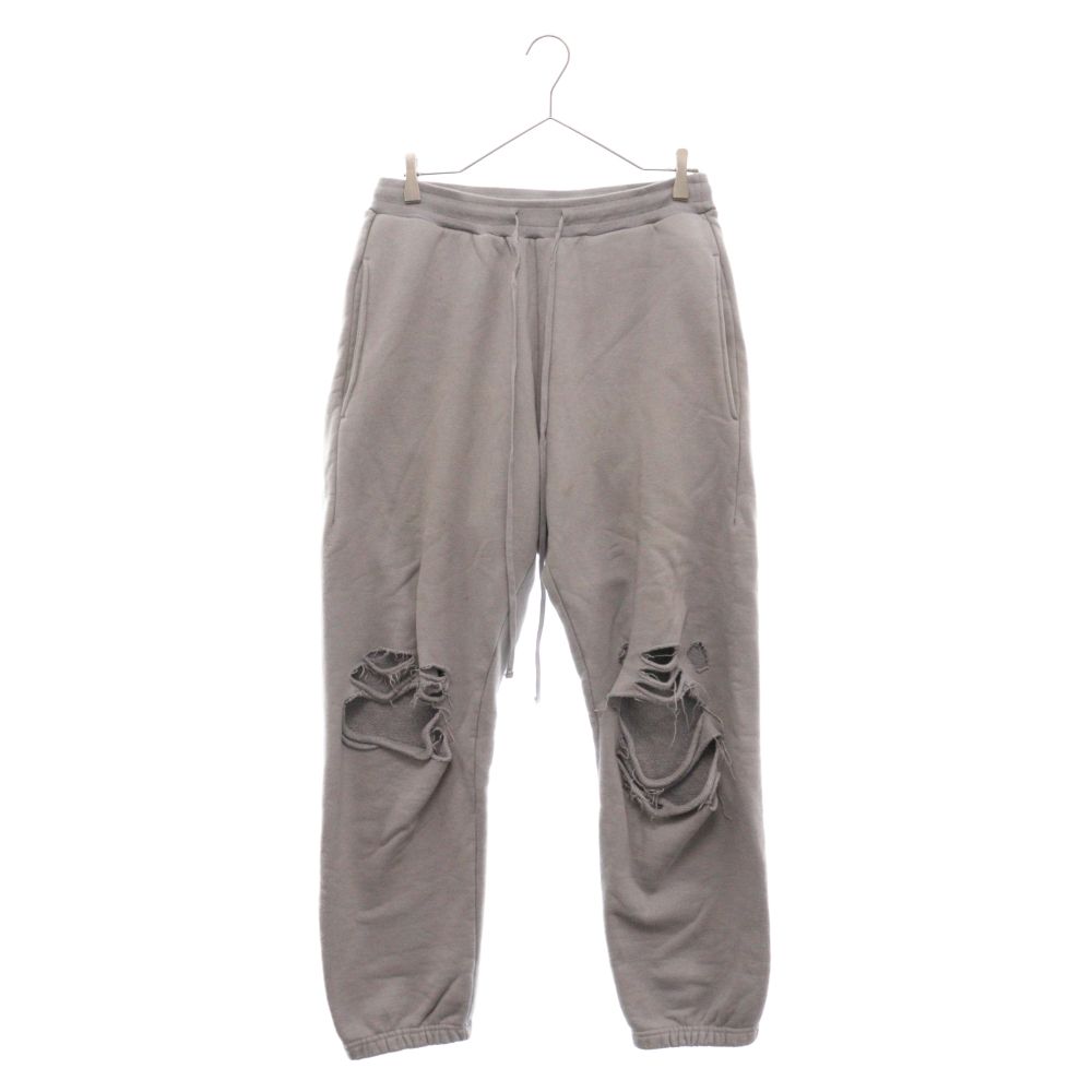 JUN NAKAYAMA (ジュンナカヤマ) 23AW DISTRESSED SWEATPANTS デストロイスウェットパンツ ダメージ加工  イージーパンツ グレー JN-FW23-C002 - メルカリ