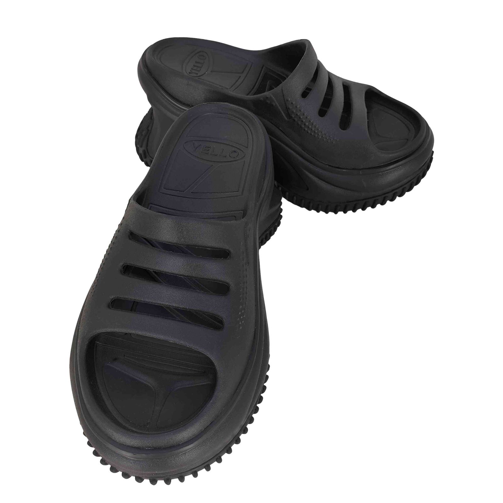 YELLO ブラック プラットフォームサンダル YELLO ブラック プラットフォームサンダル YELLO プラットフォーム