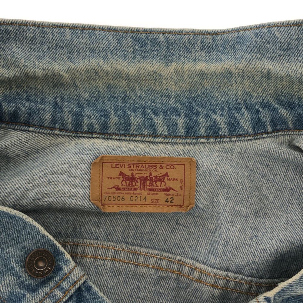 リーバイス 90s USA製 70506 0214 デニムジャケット 42 Levi's Gジャン