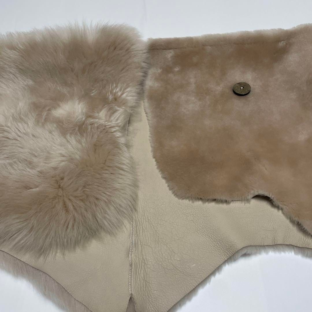 ガシュロウアンドコール ムートン ストール ベージュ 羊革 おしゃれ NICORILABO_COM