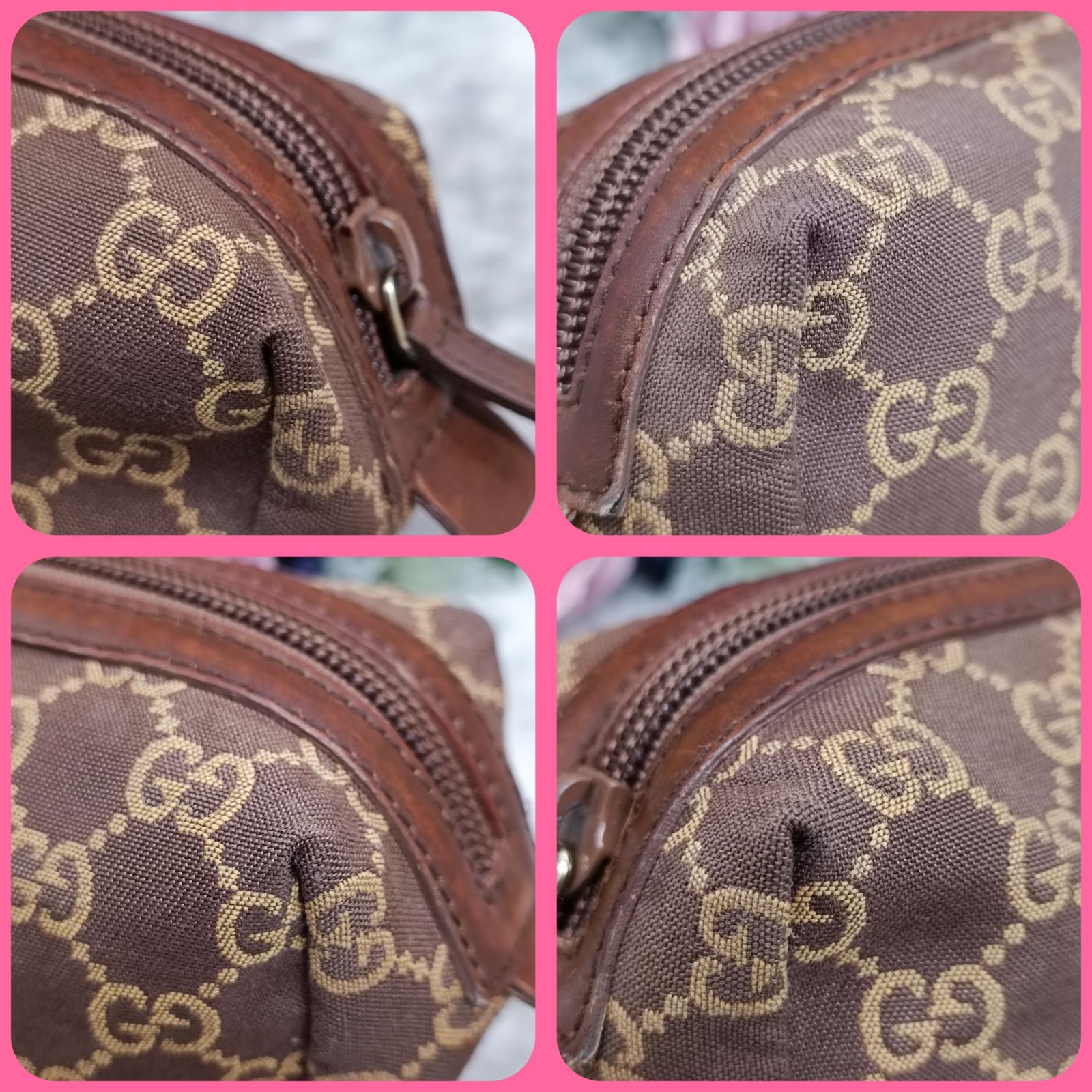 GUCCI 》 グッチ ポーチ GGキャンバス 039・1118 メイクポーチ 小物