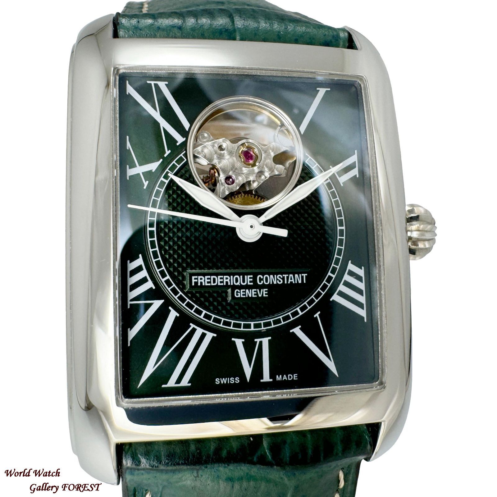 フレデリックコンスタント クラシック カレ ハートビート メンズ腕時計 自動巻き グリーン文字盤 FC-303|310|315X4C34|6