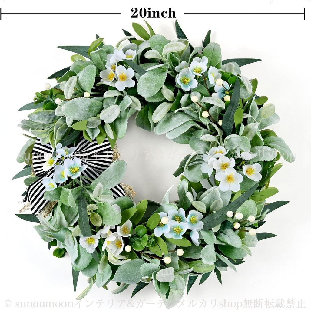  ガーデン 花 お洒落 ガーデンインテリア 壁掛け かわいい フェイクユーカリ おしゃれ ガーデン雑貨 庭 雑貨 ガーデンオーナメント エレガント 8-14 リース ドア ガーデニング 庭の装飾 グリーン インテリア フラワー リース フラワー ガーデニング