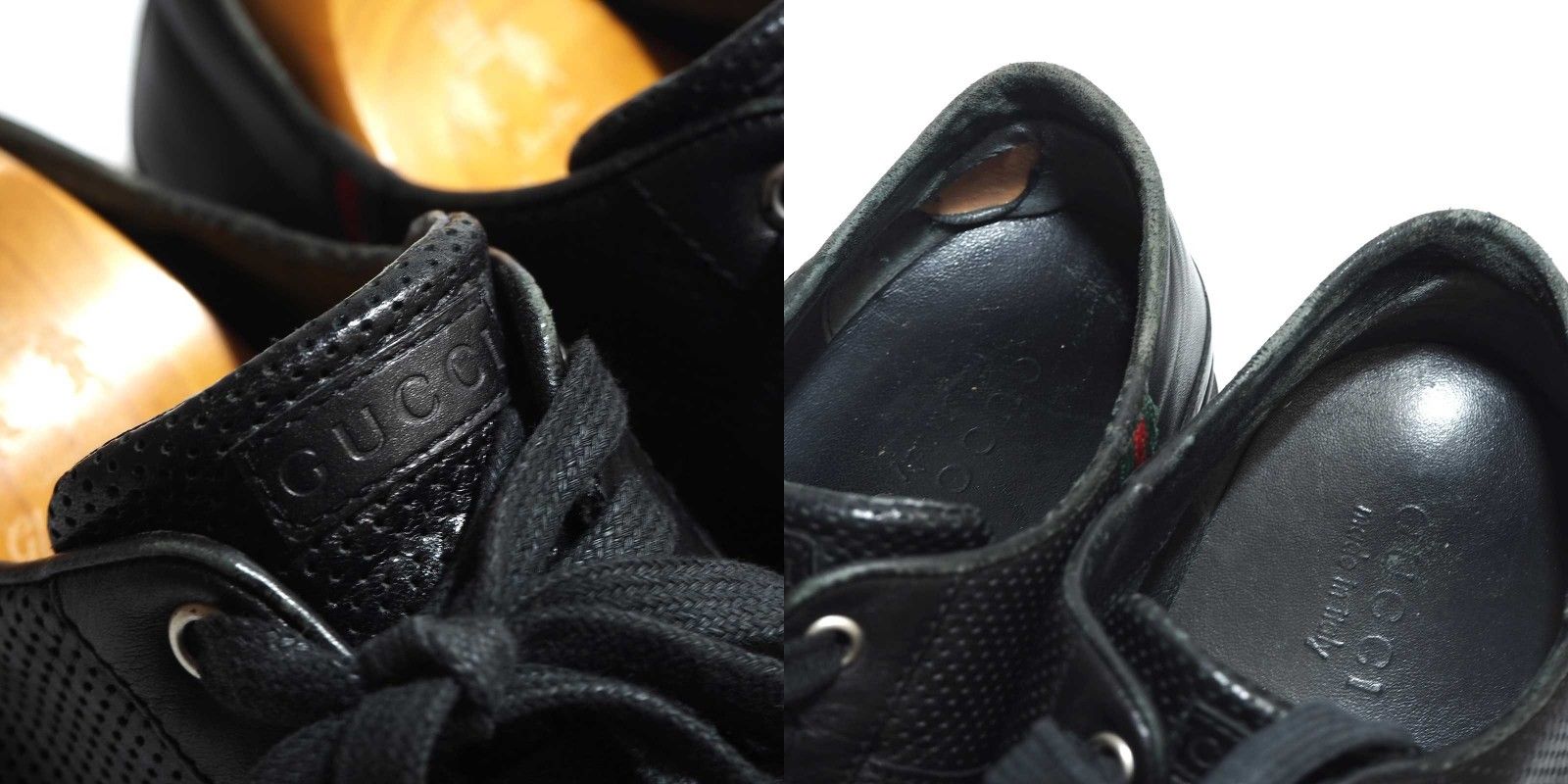 【美品】グッチ スニーカー インターロッキング シェリーライン レザー メンズ グッチ GUCCI シェリーライン インターロッキング ハイカット