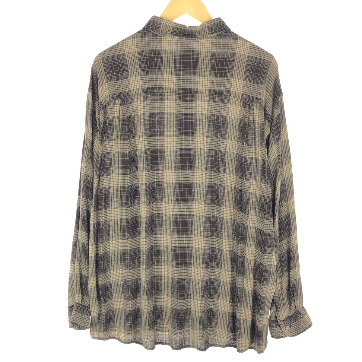 claiborne レーヨンシャツ　長袖 楽天市場】古着 claiborne チェック柄 長袖 レーヨンシャツ