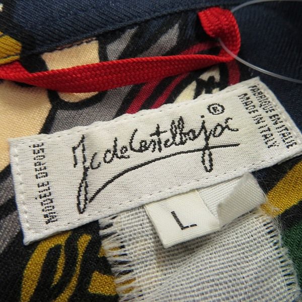 ax カステルバジャック Castelbajac 長袖 シャツ L 紺 マルチ