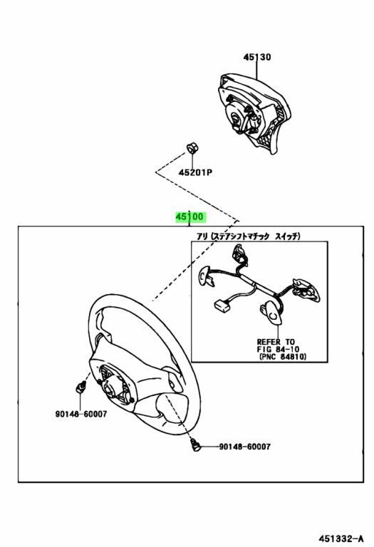 ●未使用 TOYOTA トヨタ AE101 CE10#,EE10# カローラ 純正 ステアリング ホイール ASSY 1991/06-2002/06