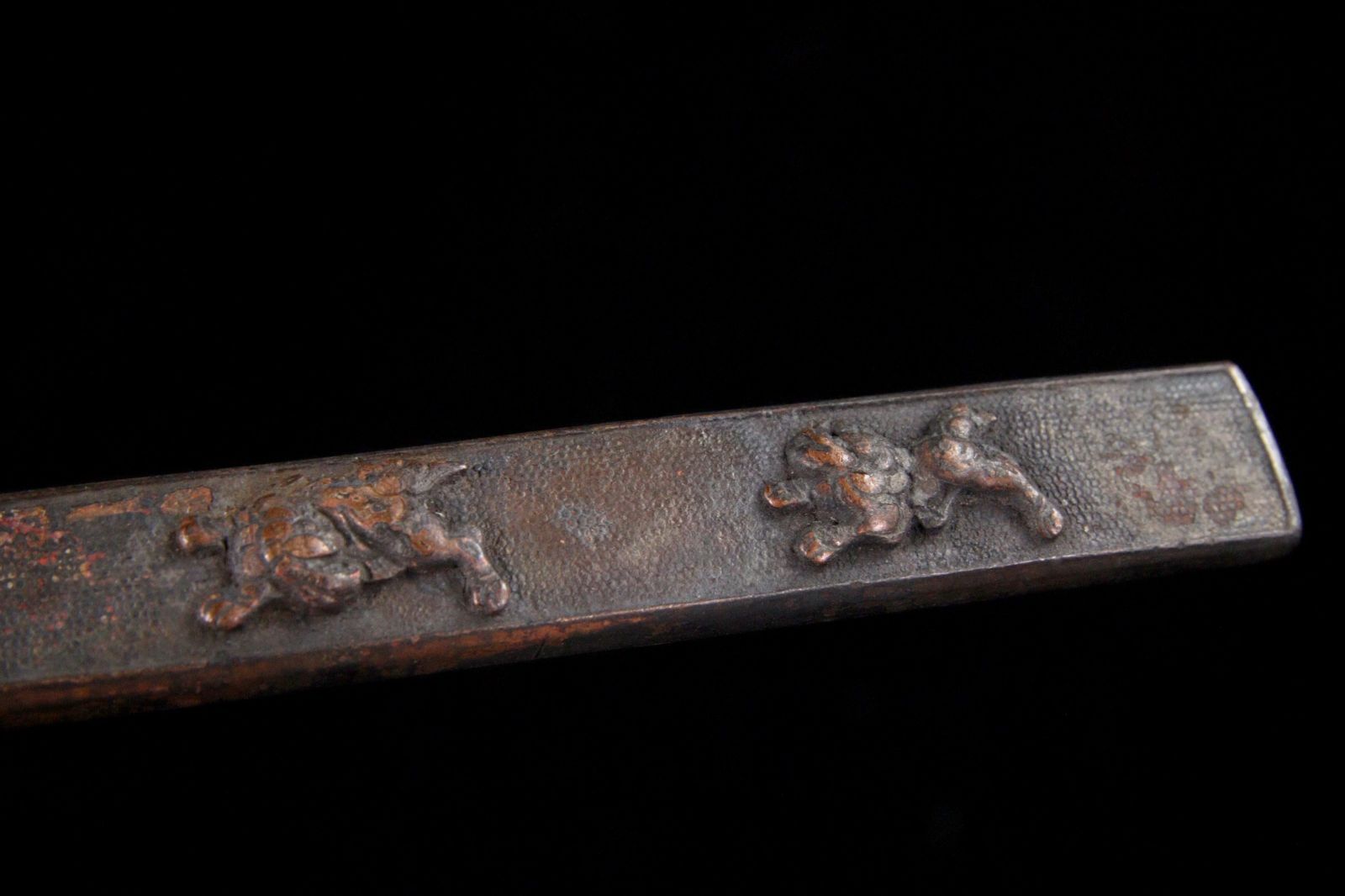 武具　刀装具　刀鍔　象嵌　漆　時代物　骨董 c1381o3.jpg