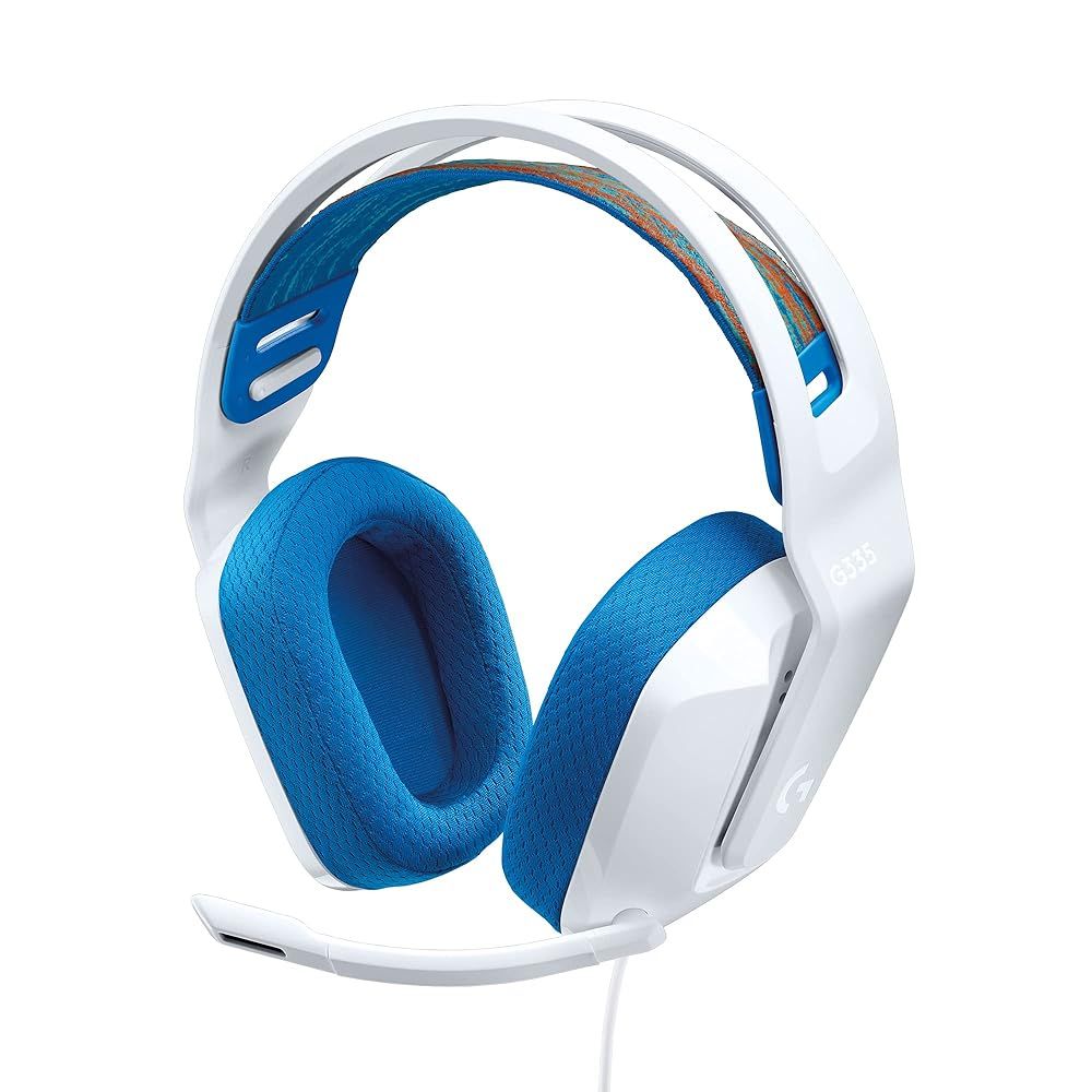 Logicool G ゲーミングヘッドセット G335 ゲーミング ヘッドセット G335WH 軽量 222g 3.5mm 有線 立体音響 ステレオ
