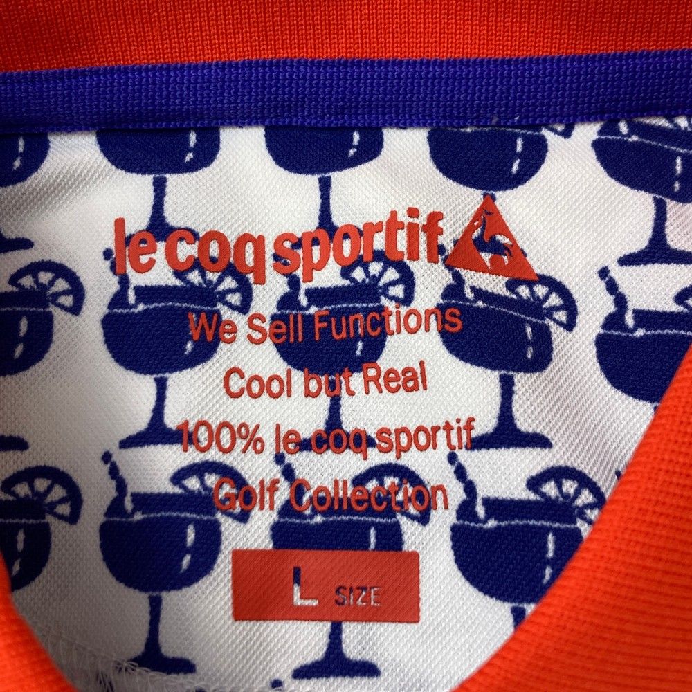 サイズ：L LE COQ GOLF ルコックゴルフ 半袖ポロシャツ 総柄