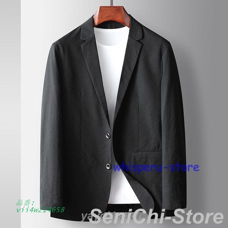テーラードジャケット メンズ 夏用 ブレザー サマージャケット ストレッチ 無地 カジュアル 春秋 ビジネス 大きいサイズ 軽量 スーツジャケット vii4w214658