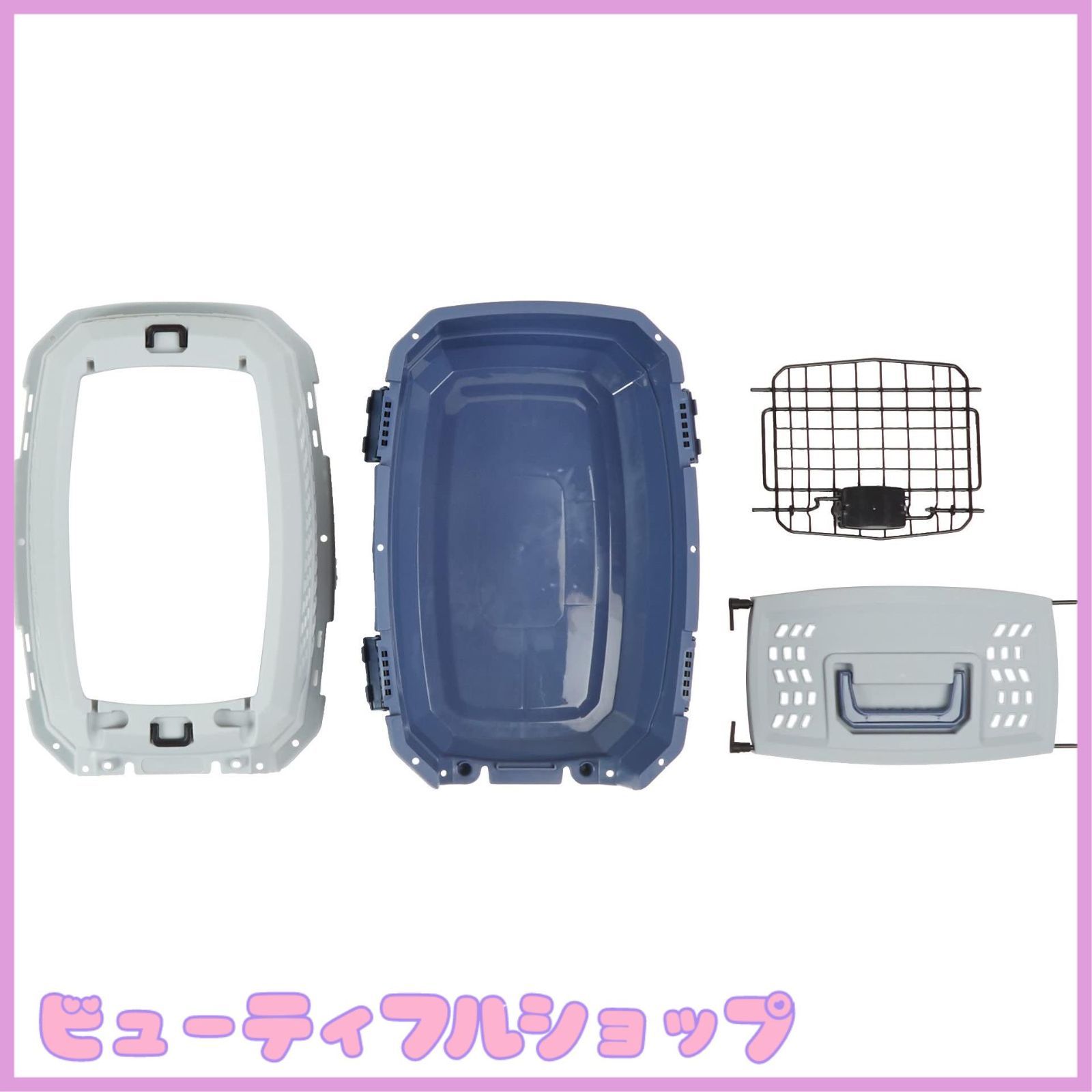 【特価】ベーシック ペット用キャリーケース ダブルドア Sサイズ 48L x 32W x 25H cm