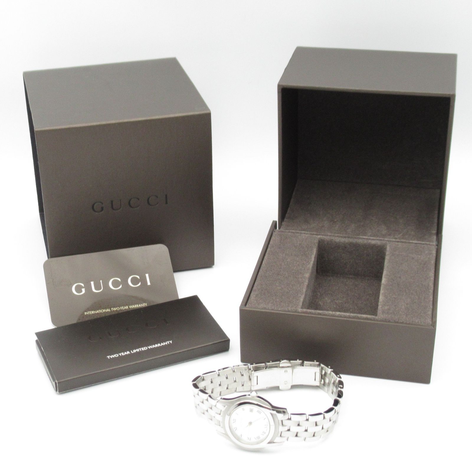箱/保証書 グッチ gucci レディース 腕時計 5500L シルバー デイト グッチ GUCCI 腕時計 時計 5500L シルバー ステンレススチール 時計