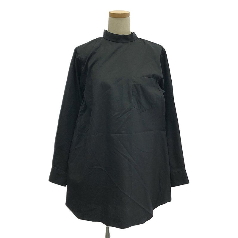 【美品】  COMME des GARCONS COMME des GARCONS / コムコム | 2021SS | コットン バックオープン リボン シャツ ブラウス | XS | ブラック | レディース 美品】 COMME des GARCONS COMME des GARCONS / コムコム | 2021SS