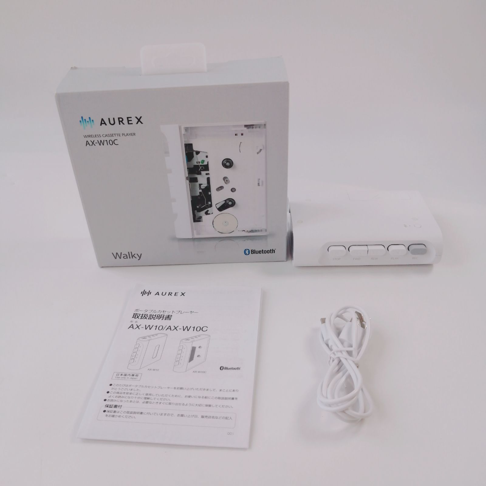 AX-W10C カセットプレーヤー Earpods AX-R10C クリアタイプ Bluetooth