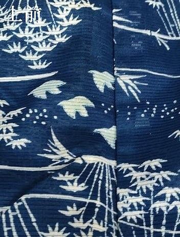 平和屋着物＊夏物 小紋 絽 笹竹飛鳥文 洗える着物 AABB8662st