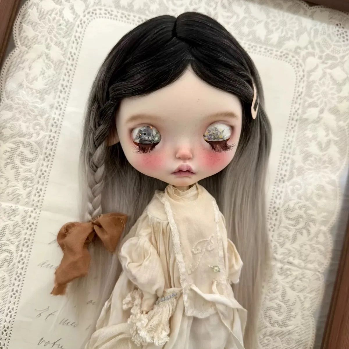 ブライス ウィッグ モヘアウィッグ 海外作家 グラデーション ブラックグレー