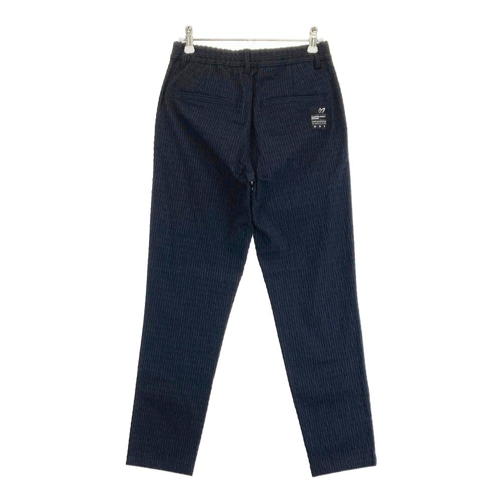 サイズ 0 MASTER BUNNY EDITION マスターバニーエディション シアサッカー ストレッチパンツ ストライプ柄 ネイビー系 240101277245 ゴルフウェア レディース ストスト