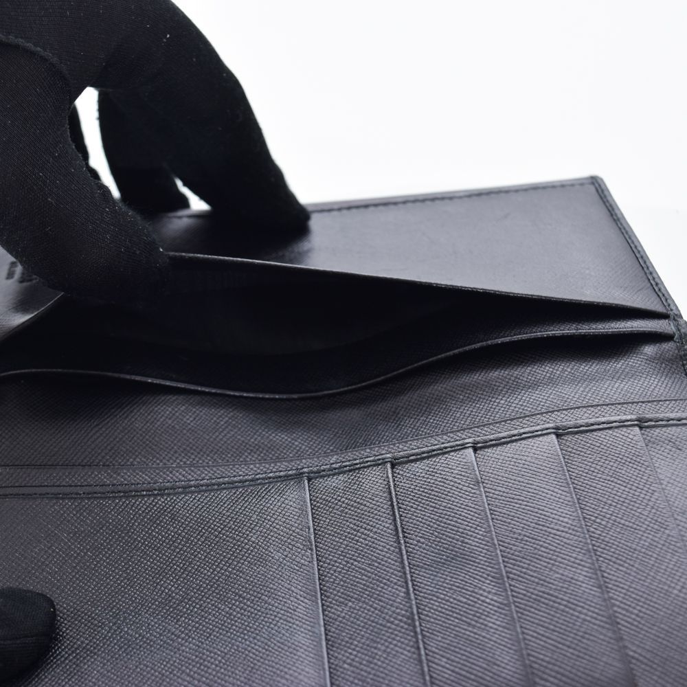 中古USED PRADA 財布 長財布 サフィアーノ ブラック 252836197 中古USED PRADA 財布 長財布 サフィアーノ ブラック 252836197