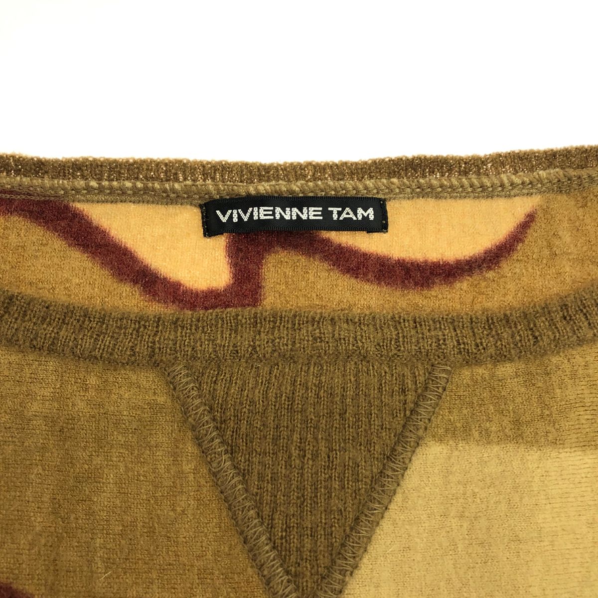 VIVIENNE TAM ヴィヴィアンタム  ニット  サイズ:0  ブラウン  レディース 龍 ドラゴン トップス VIVIENNE TAM ヴィヴィアンタム ニット サイズ:0 ブラウン