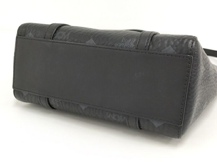 MCM ショッパー トップジップ 2WAYハンドバッグ ヴィセトス レザー  