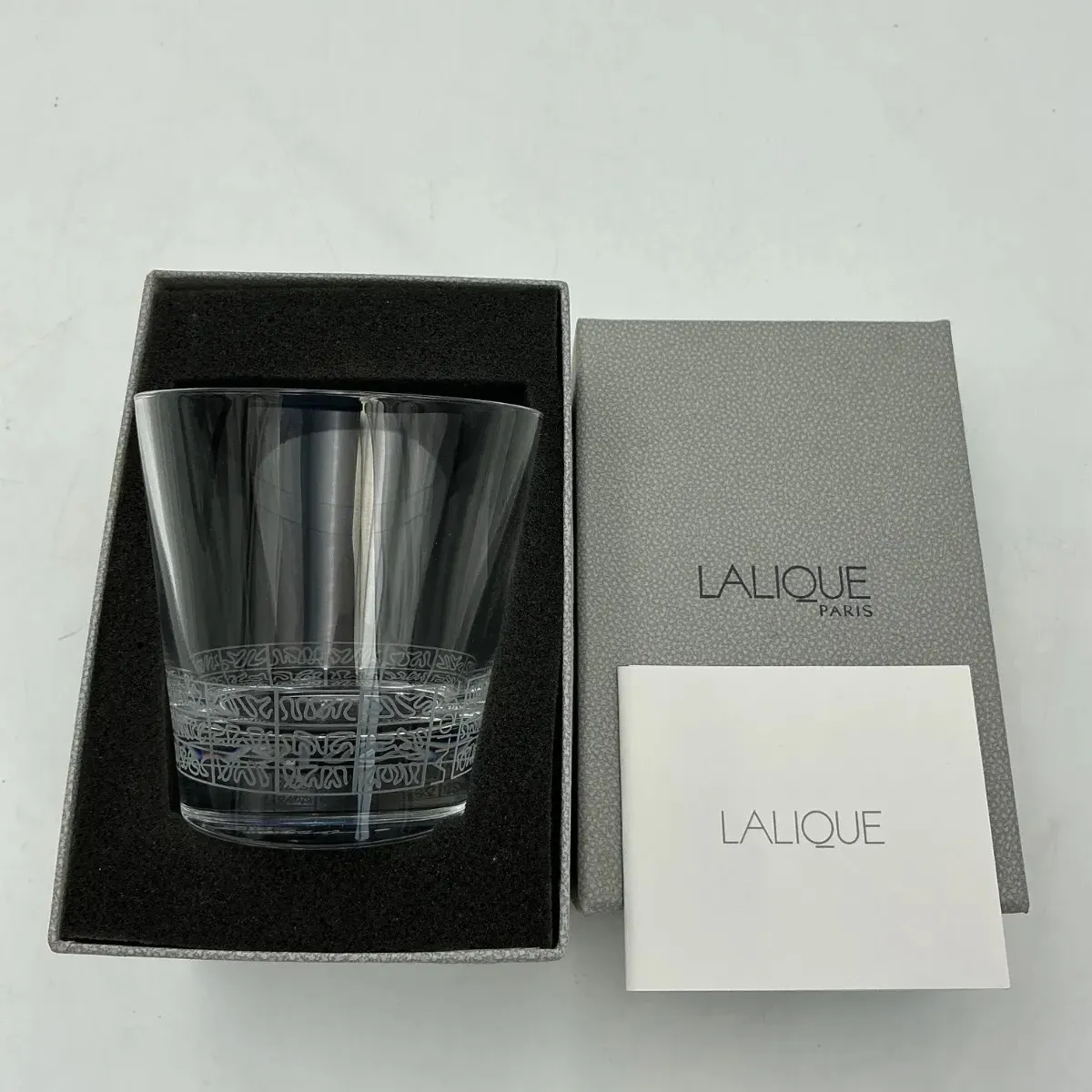 ラリック　ルーヴルペアビアグラス（大）　未使用品　ペアグラス ラリック ルーヴルペアビアグラス（大） 未使用品 ペアグラス