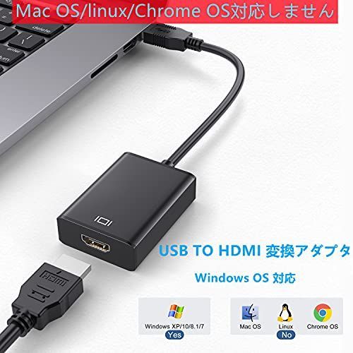 USB HDMI 変換アダプタ、ABLEWE ドライバー内蔵 USB 3.0 to HDMI 変換