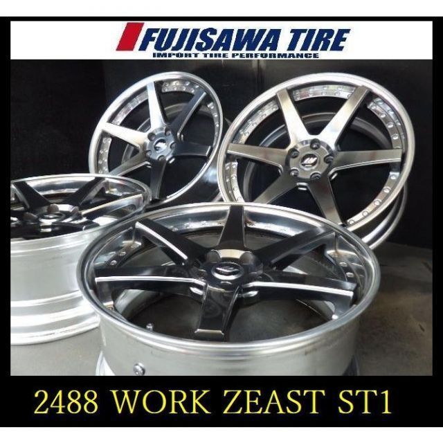 2488 T57206265▲WORK ZEAST ST1▲20x9J 9.5J 5穴 PCD114.3 39 38▲4本