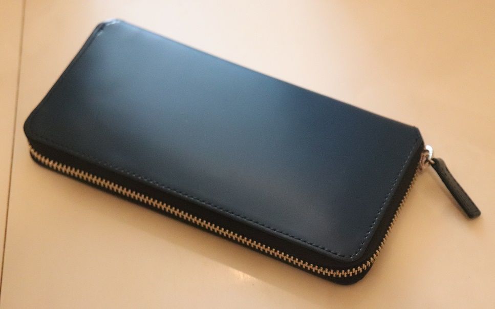 PRAREプレリー新品メンズコードバンラウンドジップ長財布 馬革