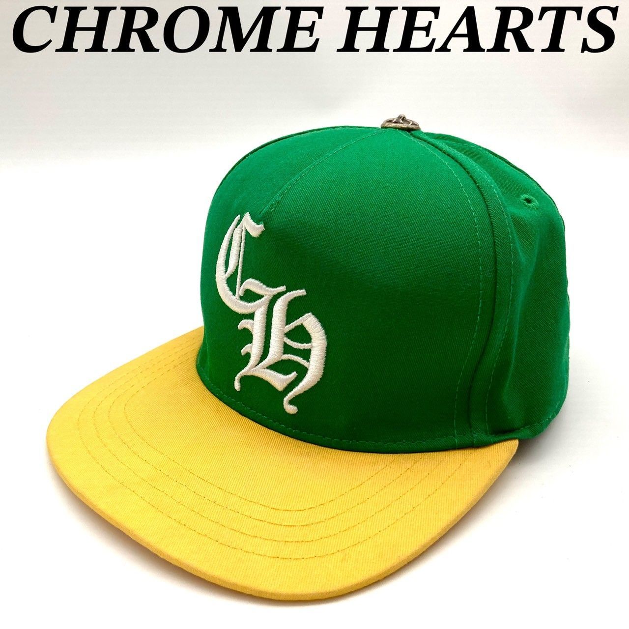 クロムハーツ ベースボールキャップ 帽子 綿 グリーン イエロー 70822 クロムハーツ ベースボールキャップ 帽子 綿 グリーン イエロー