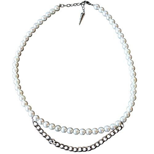 DisplayLength 50.0 センチメートル 咲屋 パール ネックレス メンズパール ユニセックス カジュアル おしゃれ デート イケメン ジェンダーレス パール男子 45cm 50cm 50