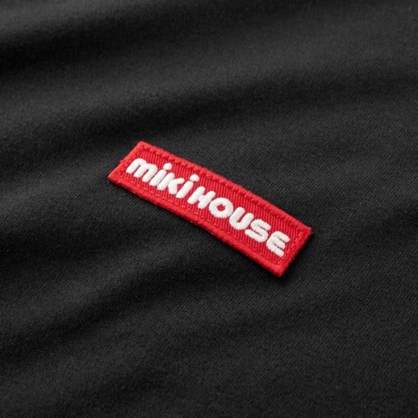 ミキハウス mikihouse ワッペンロゴ 半袖 Tシャツ 大人用 S 黒