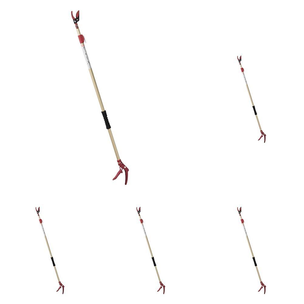 × 高枝切はさみ 軽量 5 高枝切狭 高枝切りバサミ 剪定刃1.3-2.0m 燕三条ブランド 枝を切断 キャッチ 可動式キャッチャー採用 軽量伸縮高枝切鋏 高儀 Takagi