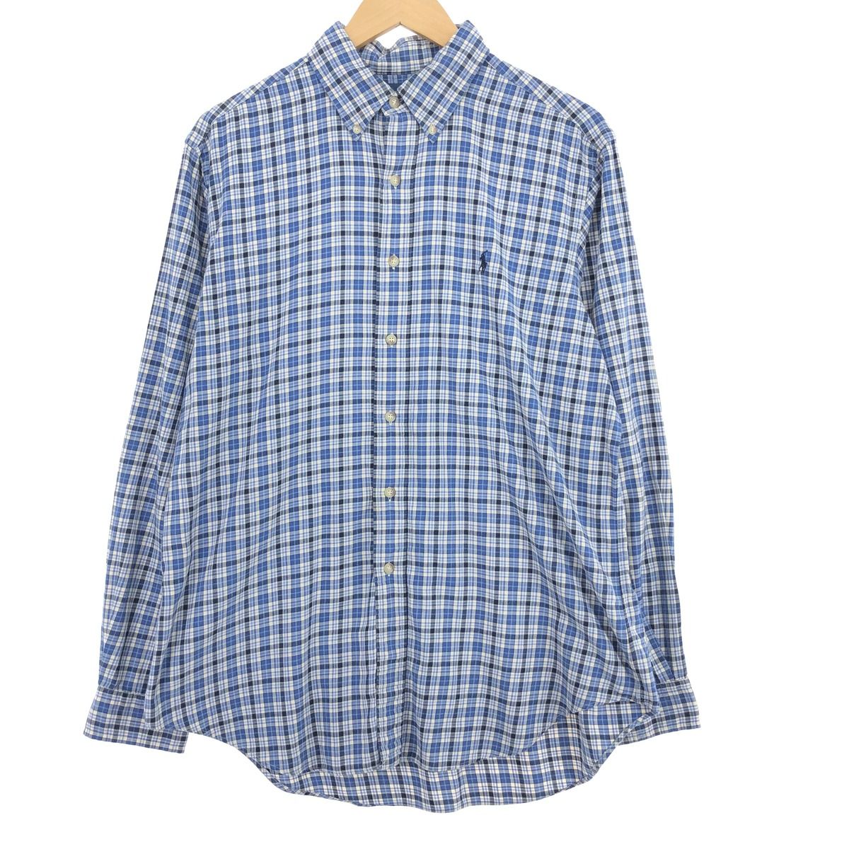 古着 ラルフローレン Ralph Lauren CLASSIC FIT 長袖 ボタンダウンチェックシャツ メンズL/eaa452118