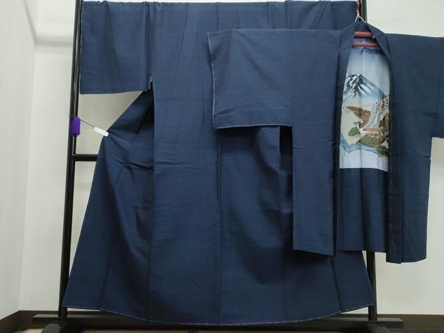 平和屋着物●男性 結城紬 杢 アンサンブル さが美扱い 正絹 CAAQ9184vf