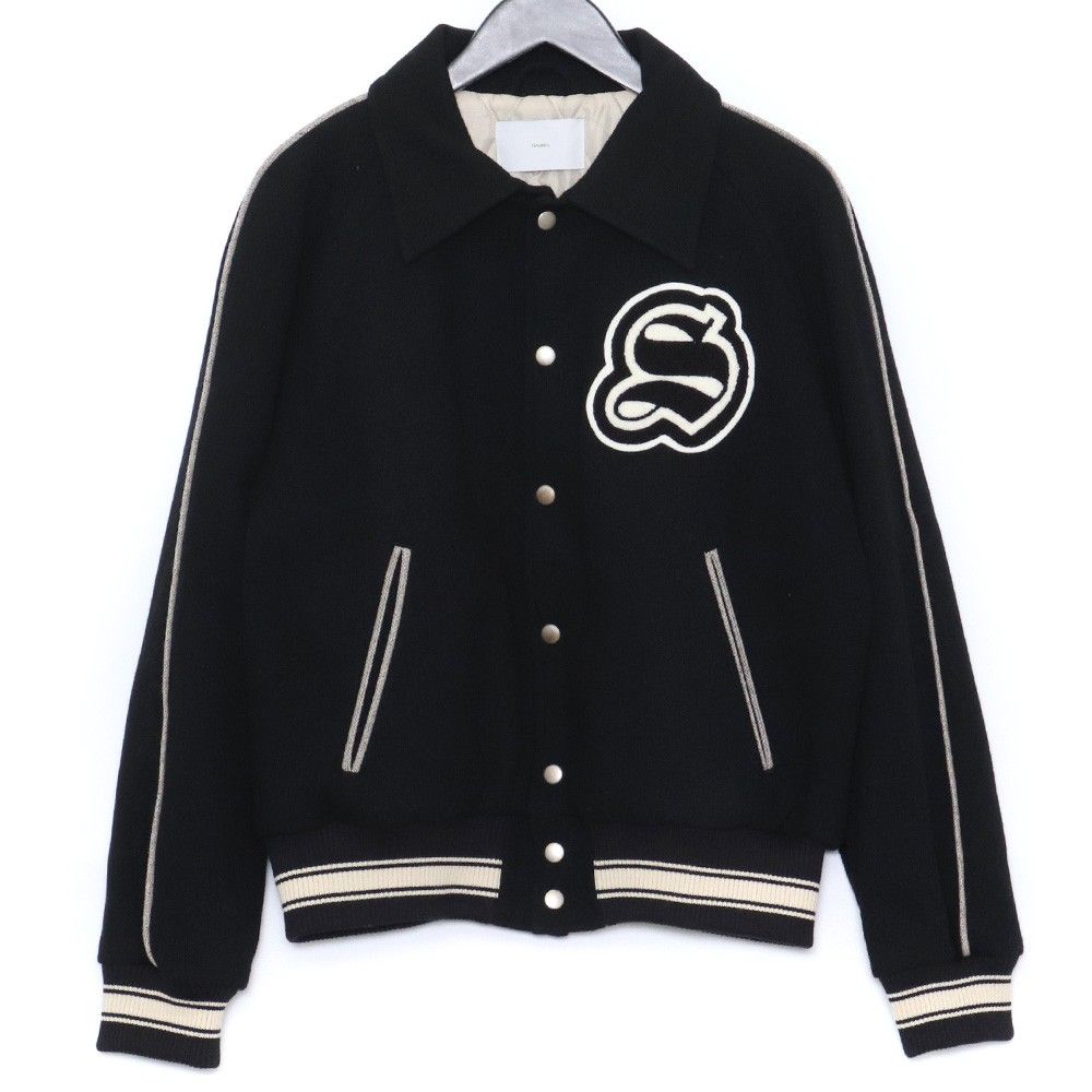SUGARHILL MELTON STADIUM JACKETサイズ2 SUGARHILL MELTON STADIUM JACKET サイズ2 ブラック - メルカリ