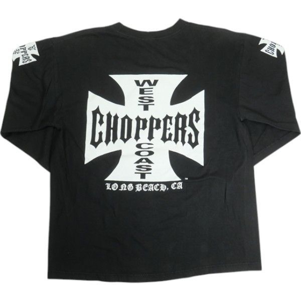 Size L VINTAGE ヴィンテージ Weat Coast Choppers Iron Cross LS Tee ロンT 黒 -良い 20818607