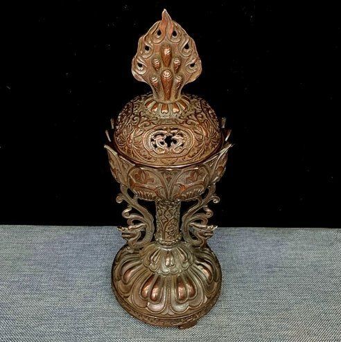 純銅香薫炉供養法器香炉置物装飾WP 入荷