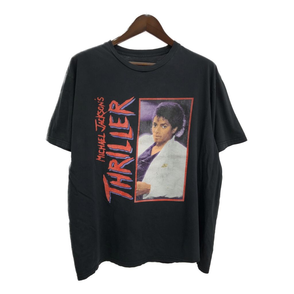 Michael Jackson マイケル ジャクソン Thriller スリラー 半袖Ｔシャツ 大きいサイズ ブラック メンズ XXL 古着 T9652