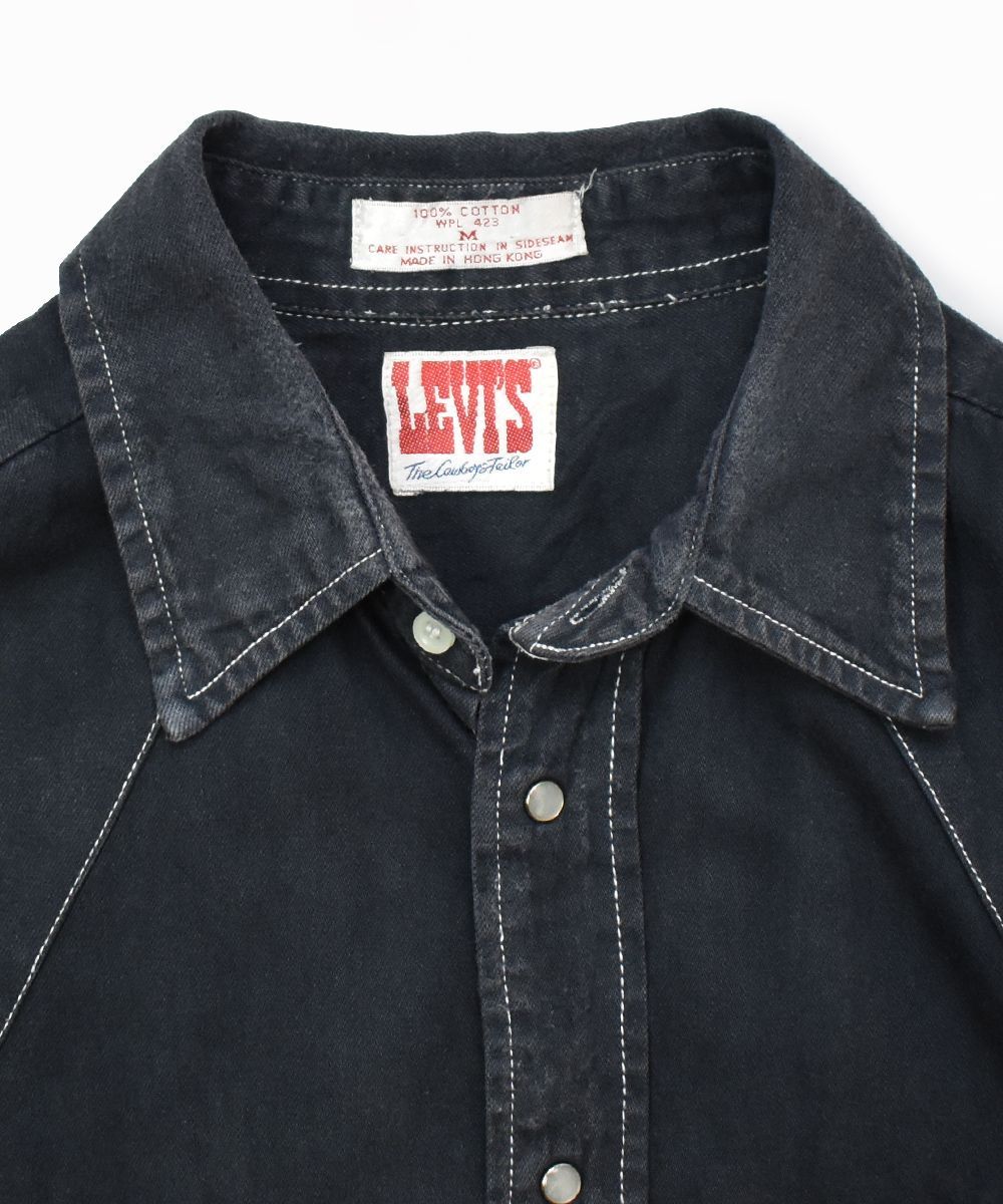 80's Levi's リーバイス バックプリント ウエスタンシャツ M - メルカリ