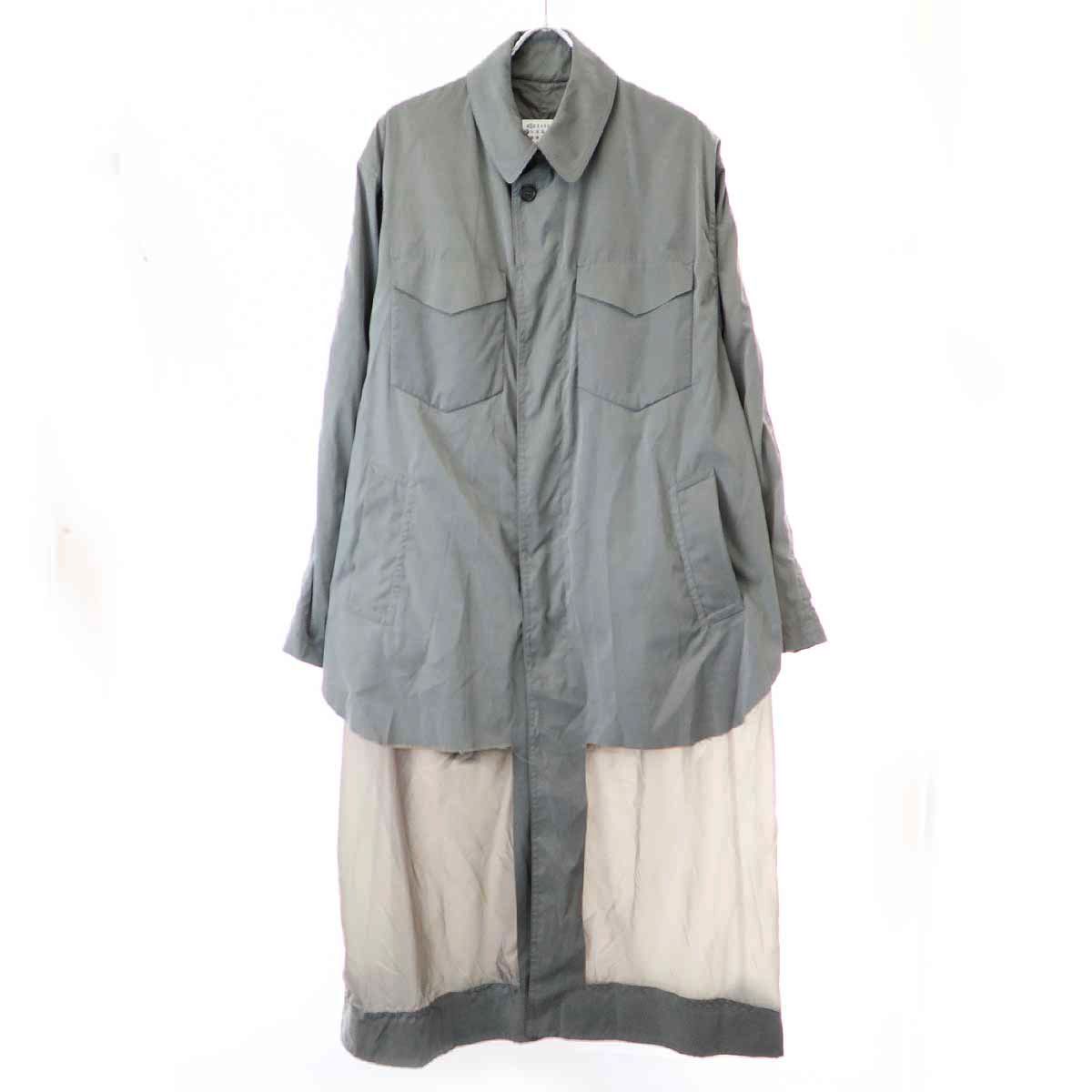 メゾンマルジェラ 1 22SS アンイーブンダイアセテートサテンモッズコート Maison Margiela1 10 メゾン マルジェラ 24SS Reversible Trench