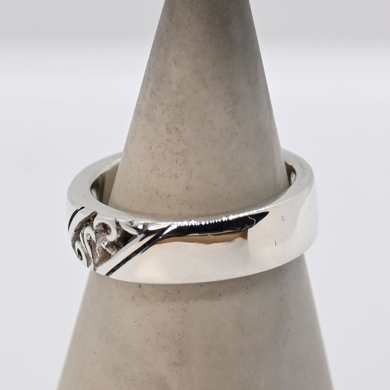 研磨済 SAAD アラベスク サンシンボル リング 10号 シルバー925 太陽神 唐草 サード ピンキー