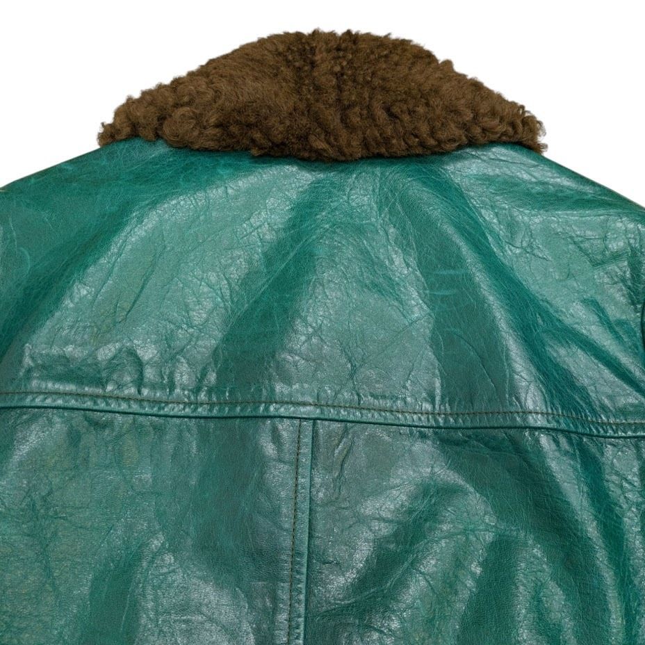 USA製 ゴートレザー ジャケット 黒 山羊革 大きいサイズ ヴィンテージ