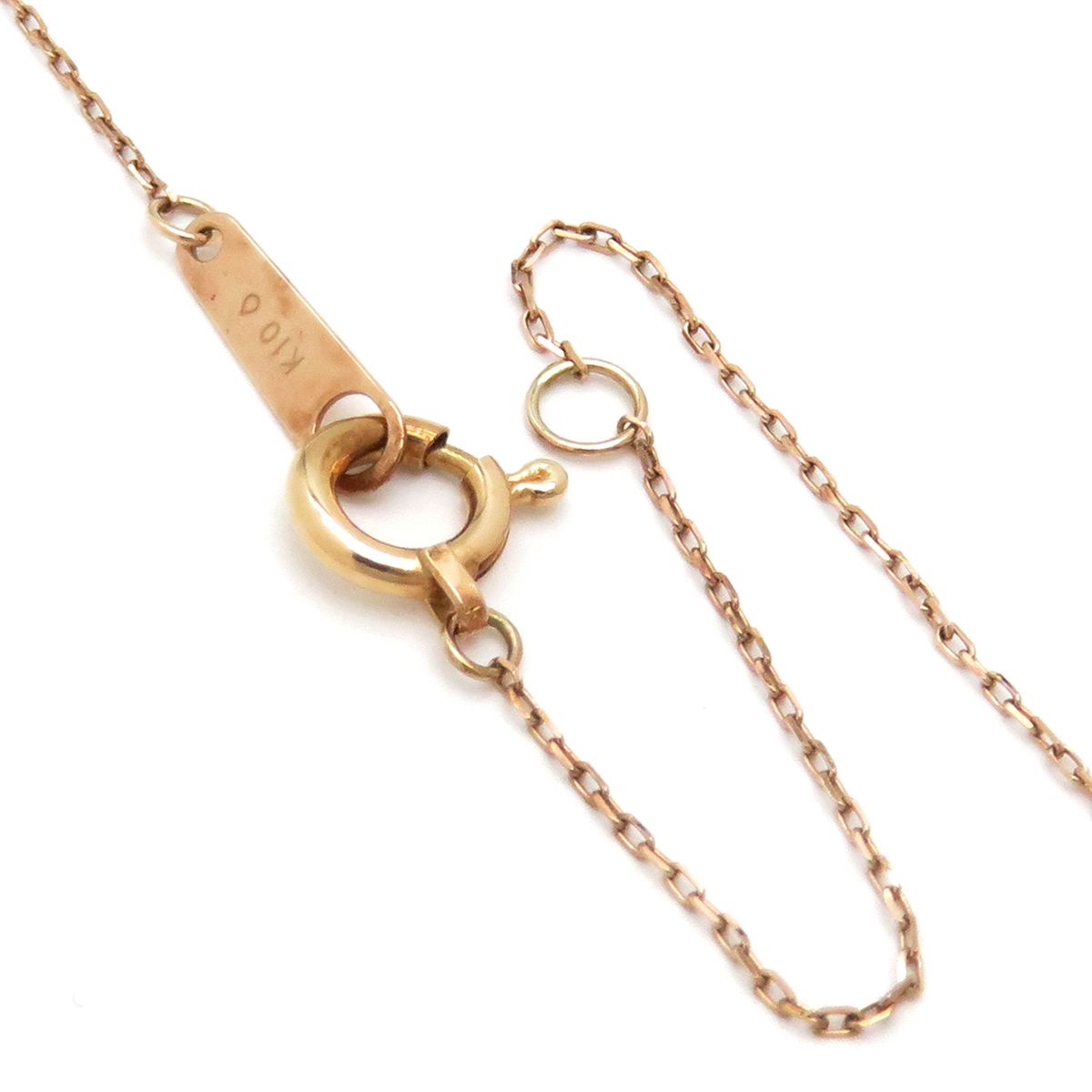 4℃ピンクゴールドK10ダイヤモンドクロスネックレス中古品 292499_1.jpg