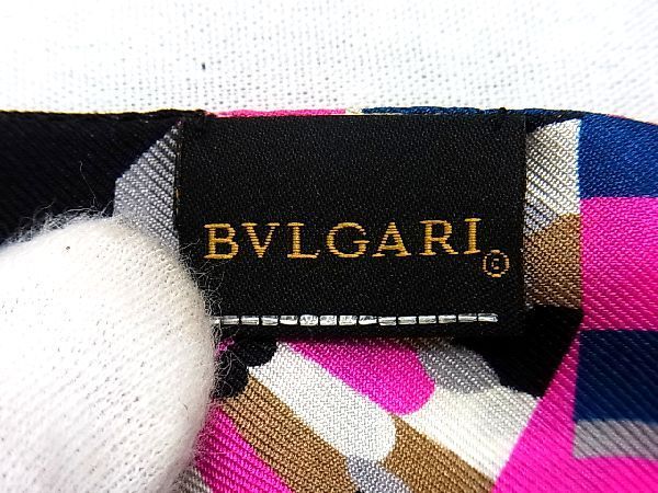 ■新品■未使用■ BVLGARI ブルガリ ヘリテージ シルク100% シュシュ ヘアゴム 髪飾り 髪留め ヘアアクセサリー マルチカラー AQ1321